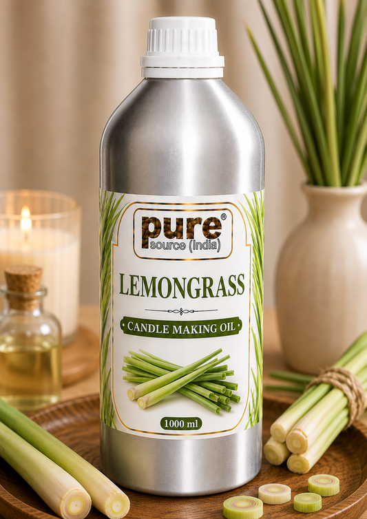 Pure Source India  Lemongrass Candle Making Oil | Fragrance Oil for Candle, Soap & Wax Melt Making | 1000 ml
