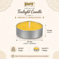 Pure Source India Scented Sandalwood Tea Light Candles Pack of 25 | Fragrance Tealights for Home Decor, Meditation, Pooja, Diwali, Parties & Aromatherapy | Long-Lasting Decorative Candles