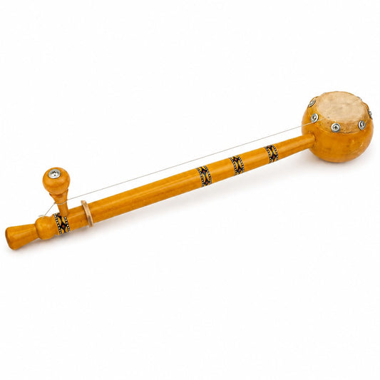 Pure Source India Wooden Ektara Musical Instrument | Traditional One String Folk Instrument for Beginners | Ideal for Bhajan, Kirtan, Meditation, Folk Music, Stage Performance & Home Decor | Light Brown