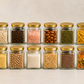Pure Source India 150gm, Square Glass Jar with Gold Lug Cap | Airtight Food Storage Jar for Honey, Jam, Pickles, Spices & Preserves