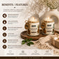 Pure Source India Scented Jar Candle Set of 2 (Sandalwood & Cedarwood) | 150g Each | Premium Wax Candles | 35-40 Hours Burn Time | Aromatherapy Candles for Home Decor, Diwali, Bedroom, Spa & Gifts