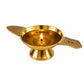 Pure Source India Brass Diya Oil Lamp for Pooja, 4.5 Inch | Traditional Indian Deepam with Decorative Handles | Brass Temple Lamp for Home, Diwali, Festivals & Spiritual Decor