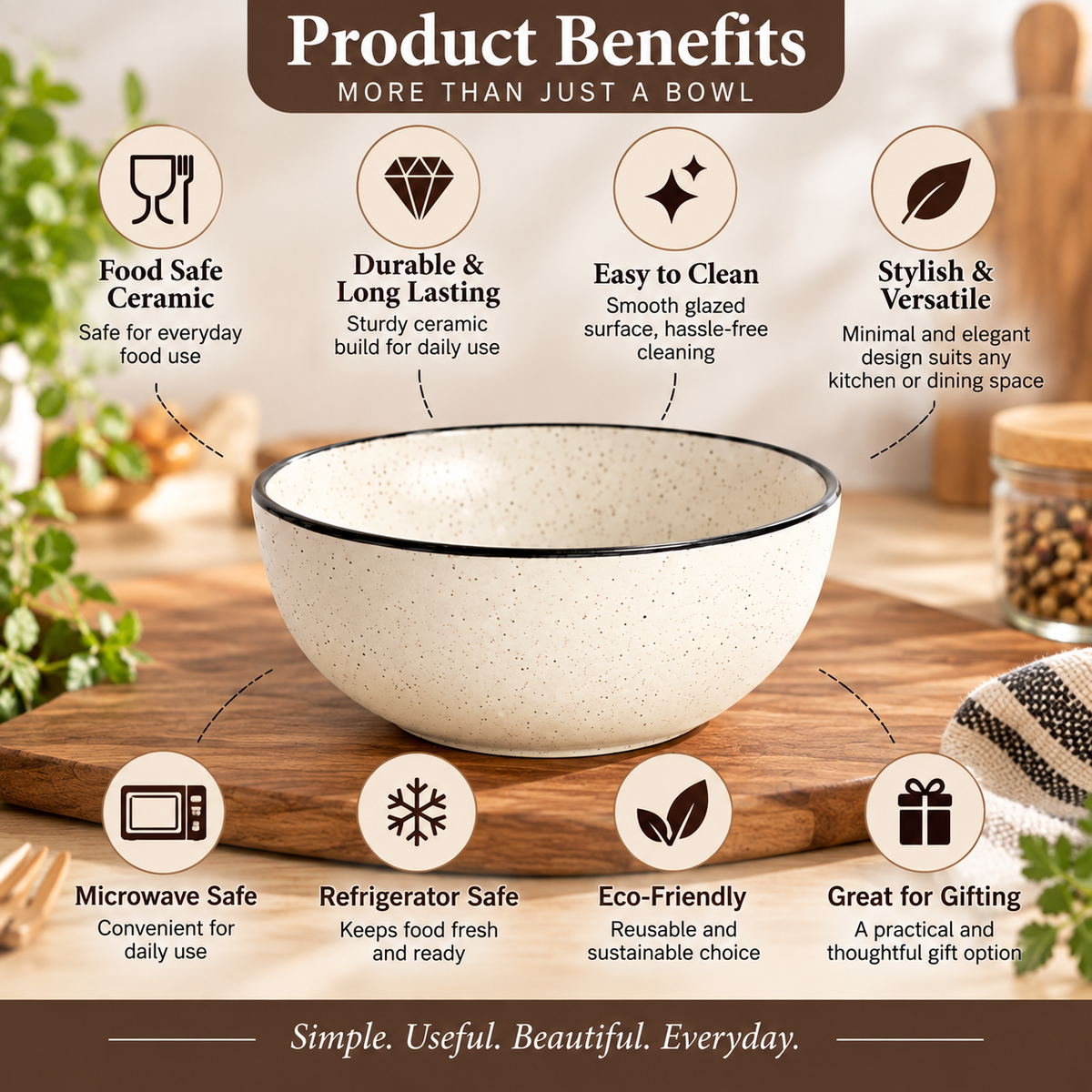 Pure Source India Dotted White Small Ceramic Bowl Handcrafted/Decorative Bowls for Home and Kitchen(3.5 Inch Diameter, 1.5 Inch Height)