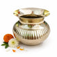 Pure Source India Brass Gangajal Lota for Pooja | 200 ML Traditional Brass Kalash Pot for Holy Water | Abhishek, Home Temple, Religious Rituals & Worship