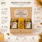 Pure Source India Luxury Festive Gift Box Hamper with Lemon Scented Candles & Yellow Potpourri