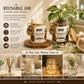 Pure Source India Scented Jar Candle Set of 2 (Sandalwood & Cedarwood) | 150g Each | Premium Wax Candles | 35-40 Hours Burn Time | Aromatherapy Candles for Home Decor, Diwali, Bedroom, Spa & Gifts
