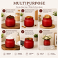 Pure Source India 250 Gm Colored Glass Jar Containers- Red