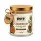 Pure Source India Premium Cedarwood Scented Wax Candle, 150 g | Woody Fragrance | 35–40 Hours Burn Time | Smokeless & Long-Lasting Aromatherapy Candle for Home Decor, Meditation, Diwali, Yoga & Gifting