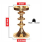 Pure Source India Brass Pillar Candle Stand, 6.5 Inch Candle Holder | Traditional Gold Brass Candle Stand for Home Decor, Table Decoration, Diwali, Festivals & Gifting