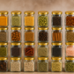 Pure Source India 150gm, Square Glass Jar with Gold Lug Cap | Airtight Food Storage Jar for Honey, Jam, Pickles, Spices & Preserves