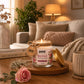 Pure Source India Rose Scented Jar Candle | 150 GM | Premium Wax Candle | 35-40 Hours Burn Time | Aromatherapy Candle for Home Decor, Bedroom, Spa, Meditation & Gift