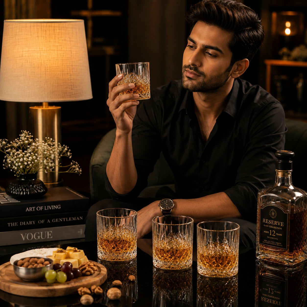 Pure Source India Whisky Glass Set of 2, 300 ML Clear Drinking Glasses, Elegant Whiskey Glasses for Home Bar, Cocktails, Parties, Restaurants & Gifting