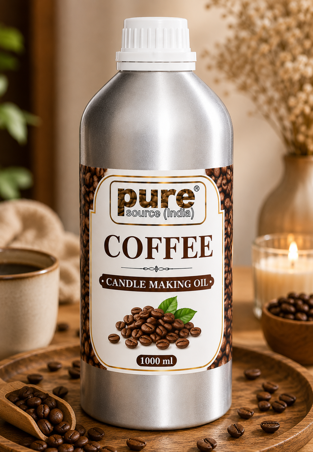 Pure Source India  Lemongrass Candle Making Oil | Fragrance Oil for Candle, Soap & Wax Melt Making | 1000 ml
