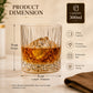 Pure Source India Whisky Glass Set of 2, 300 ML Clear Drinking Glasses, Elegant Whiskey Glasses for Home Bar, Cocktails, Parties, Restaurants & Gifting