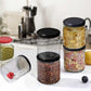 Pure Source India 50 g Crystal Clear Round Glass Jar with Black Cap, Set of 24 | Airtight Food-Grade Storage Container | Rust-Free Jar for Spices, Dry Fruits, Sugar, Tea, Coffee & Kitchen Storage