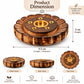 Pure Source India Lotus Design Wooden Incense & Dhoop Cone Holder | 5 Stick Agarbatti Stand for Pooja Room