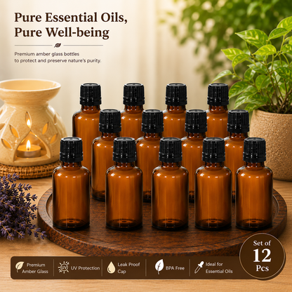 Pure Source India Reusable 100ml Black Cap Empty Amber Glass Bottle with Euro Dropper for Essential Oils, Fragrances, Medicines, DIY Perfumes & Homeopathy