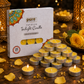 Pure Source India Scented Sandalwood Tea Light Candles Pack of 25 | Fragrance Tealights for Home Decor, Meditation, Pooja, Diwali, Parties & Aromatherapy | Long-Lasting Decorative Candles