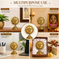 Pure Source India Pure Brass Sun Idol Smiling Face Surya Murti (3.9 Inch) with Stand (184gm)