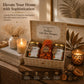 Pure Source India Luxury Festive Gift Box Hamper with Mandarin Scented Candles & Orange Potpourri