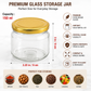 Pure Source India 150Gm Round Glass Container with Airtight and Rust-free Metal Lid - Led Free and Food Safe Jar