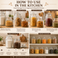 Pure Source India 2 Ltr Glass Jar Container With Air Tight Lid, Capacity  Suitable Dry Fruits, Snacks, Pulses, Beans Clear