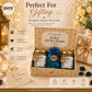 Pure Source India Luxury Festive Gift Box Hamper with Ocean Breeze Scented Candles & Blue Potpourri