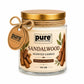 Pure Source India Premium Sandalwood Scented Wax Candle, 150 g | Woody Fragrance | 35–40 Hours Burn Time | Smokeless & Long-Lasting Aromatherapy Candle for Home Decor, Meditation, Diwali, Yoga & Gifting