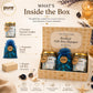 Pure Source India Luxury Festive Gift Box Hamper with Ocean Breeze Scented Candles & Blue Potpourri