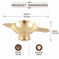 Pure Source India Brass Diya Oil Lamp for Pooja, 4.5 Inch | Traditional Indian Deepam with Decorative Handles | Brass Temple Lamp for Home, Diwali, Festivals & Spiritual Decor