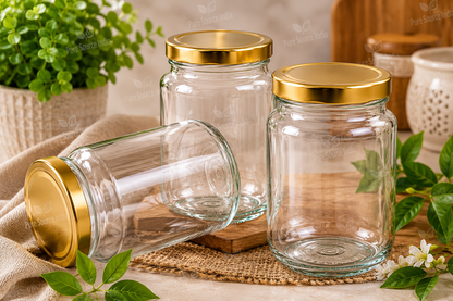 Pure Source India 1 Litre Glass Storage Jar with Airtight Lid | Food-Safe Multipurpose Container for Kitchen & Pantry | Dry Fruits, Spices, Tea, Coffee, Sugar, Snacks & Grocery Storage