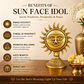 Pure Source India Pure Brass Sun Idol Smiling Face Surya Murti (3.9 Inch) with Stand (184gm)