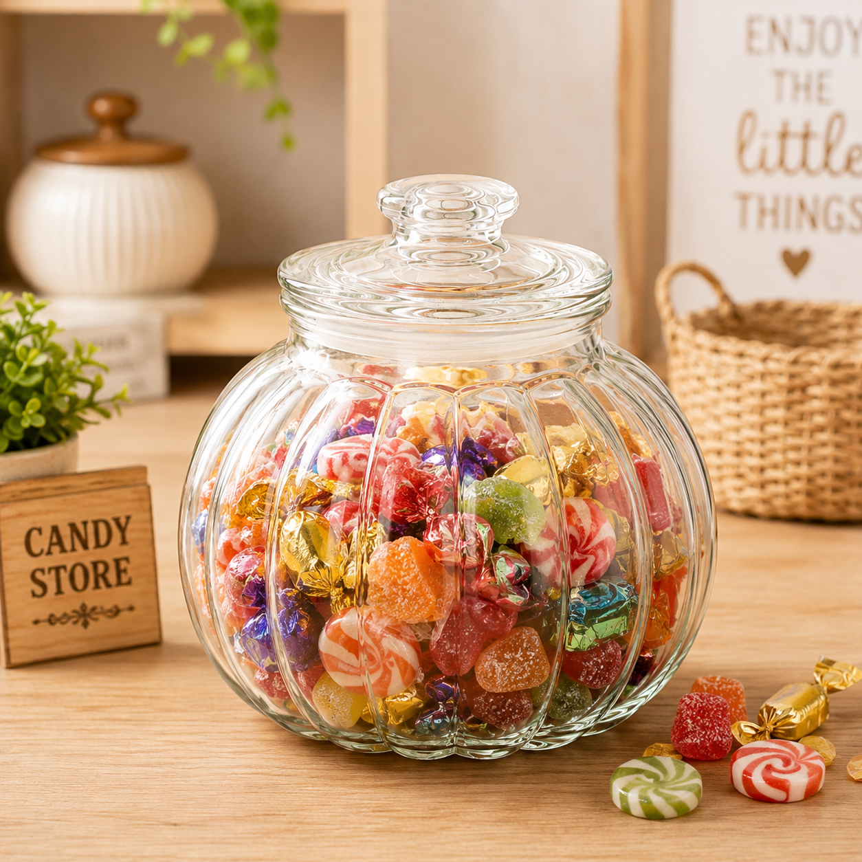 Pure Source India 3Ltr Garlic Airtight Glass Jar,
