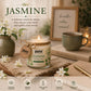Pure Source India Jasmine Scented Jar Candle | 150 GM | Premium Wax Candle | 35-40 Hours Burn Time | Aromatherapy Candle for Home Decor, Bedroom, Spa, Meditation & Gift