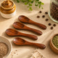 Pure Source India 4 Inch Wooden Masala Spoon for Small Containers, Handmade Wooden Spoon for Tea, Coffee, Sugar, Condiments & Spices