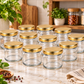 Pure Source India 41 ML Mini Glass Jar with Gold Metal Screw Cap – Small Multipurpose Storage Jar