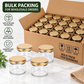 Pure Source India 41 ML Mini Glass Jar with Gold Metal Screw Cap – Small Multipurpose Storage Jar