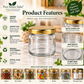 Pure Source India 41 ML Mini Glass Jar with Gold Metal Screw Cap – Small Multipurpose Storage Jar