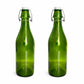 Premium 250ml Glass Water Bottle with Airtight Flip Top Cap | Leakproof & Reusable Bottle for Water, Juice, Oil, Vinegar