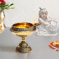 Pure Source India Brass Diya Lamp Akhand Diya, 4 x 3 Inch Traditional Oil Lamp | Brass Deepak for Mandir, Pooja Room, Diwali, Festivals, Home Decor & Religious Ceremonies