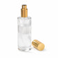 Pure Source India 100ML Clear Glass Perfume Spray Bottle with Gold Atomizer Pump & Cap – Refillable & Reusable Fine Mist Sprayer