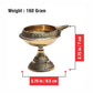 Pure Source India Brass Diya Lamp Akhand Diya, 3.75 x 2.75 Inch Traditional Oil Lamp | Brass Deepak for Mandir, Pooja Room, Diwali, Festivals, Home Decor & Religious Ceremonies