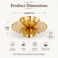 Pure Source India 8 cm, 30 ml Premium Lotus Brass Diya with Decorative Plate | Traditional Brass Deepak for Puja, Home Temple, Mandir Decor, Diwali, Wedding & Festive Gifting