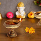 Pure Source India Brass Diya Lamp Akhand Diya, 4 x 3 Inch Traditional Oil Lamp | Brass Deepak for Mandir, Pooja Room, Diwali, Festivals, Home Decor & Religious Ceremonies