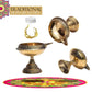 Pure Source India Brass Diya Lamp Akhand Diya, 3.75 x 2.75 Inch Traditional Oil Lamp | Brass Deepak for Mandir, Pooja Room, Diwali, Festivals, Home Decor & Religious Ceremonies