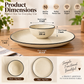 Pure Source India 10 Inch Plate & 200 ml Bowl Speckled Ceramic Chip & Dip Serving Platter with Bowl