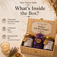 Pure Source India Luxury Festive Gift Box Hamper with Rosemary Scented Candles & Purple Potpourri