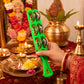 Pure Source India Handheld Plastic Tambourine Pack of 2 | 3-Pair Metal Jingle Percussion Instrument | Ideal for Bhajan, Kirtan, Pooja, Aarti, Garba, Music Practice & Cultural Events | Green