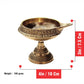 Pure Source India Brass Diya Lamp Akhand Diya, 4 x 3 Inch Traditional Oil Lamp | Brass Deepak for Mandir, Pooja Room, Diwali, Festivals, Home Decor & Religious Ceremonies