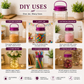 Pure Source India 3 Kg Glass Jar Container With Purple Lid Handle
